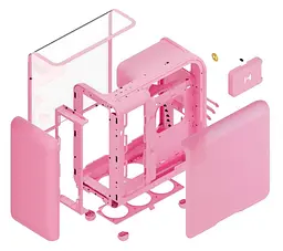 Корпус Hyte X50 без БЖ Strawberry Milk (CS-HYTE-X50G-SM) Без БП - мініатюра 8