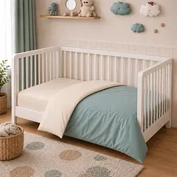 Дитяча постільна білизна MIRSON BABY фланель Milk/Menthol 110х160см (2200012800256) - мініатюра 7