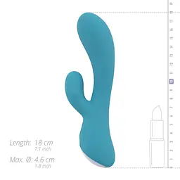 Вібратор-кролик Cala Azul Martina I Rabbit Vibrator 18 см бірюзовий - мініатюра 9