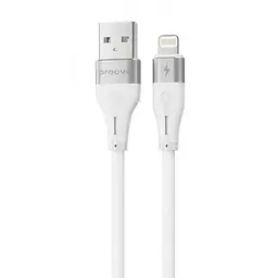 Кабель Proove Soft Silicone USB to Lightning 2.4A (1m) white (CCSO20001102) - мініатюра 1