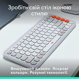 Клавіатура Logitech POP Icon Keys Bluetooth UA Off-White [920-013072] [118956] - мініатюра 7