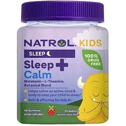 Натуральна добавка Natrol Kid's Sleep + Calm, 60 желейок - Полуниця - мініатюра 1