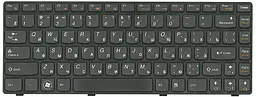 Клавіатура для ноутбука Lenovo IdeaPad (B470, G470, G470AH, G470GH, G475, V470, V470c, Z470, Z475), чорна, (чорна рамка)
