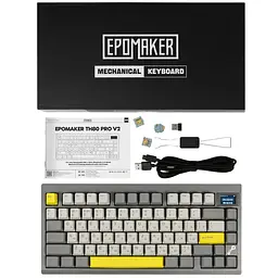 Клавіатура Epomaker TH80 PRO V2 Sea Salt Silent Black механічна бездротова (TH80-PROV2-B-SS) - мініатюра 2