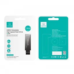 Флешка Usams USB 3.0 Rotatable High Speed Flash Drive 128 GB (US-ZB197) - мініатюра 2