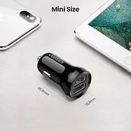 Автомобільний зарядний пристрій Ugreen ED018 Dual USB Car Charger 24W 2.4A Black (50875) [99316] - мініатюра 3