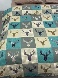 Комплект постільної білизни Ecotton полуторний 29345-3 Оленi на зеленому (24286) - мініатюра 10