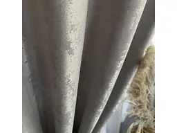 Мармурові жакардові штори світло-сірого кольору 2шт. 150х270 з білим шифоновим тюлем 400х270, на тас ALBO pbe0052670 - мініатюра 9