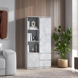 Шафа для книг Vays R-26 пенал з полицями та шухлядами ЛДСП 80x40x170 см для дому офісу вітальні - мініатюра 9