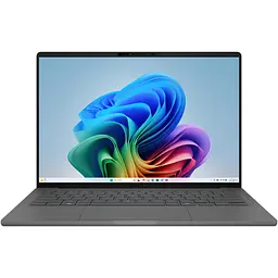 Ноутбук ASUS Zenbook A14 UX3407RA з процесором Snapdragon X Elite X1E 78 100 pana la 3.4GHz, 14''. WUXGA, OLED, 32GB LPDDR5X RAM, 1TB SSD, Qualcomm ® Adreno ™ GPU, Windows 11 Pro, Iceland сірий - мініатюра 3