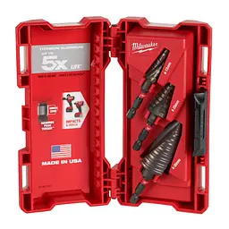 Набір свердл ступінчастих SHOCKWAVE Impact Duty MILWAUKEE, (діаметр 4-12мм, 4-20мм, 4-30мм) (3 шт), пластикова коробка