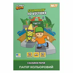 Папір кольор. А4 одностор. 20арк. Stumble Guys №955497/Yes(50)