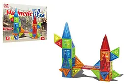 Магнітний конструктор Magnetic Tiles із прозорого пластику 40 деталей для дітей 3+ (GW965)