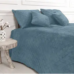 Покривало ТЕП Velour ромб круглий 240х180 см синє (4-00516_22873) - мініатюра 2