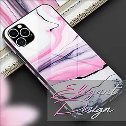 Чохол Nalia із загартованого скла для iPhone 12 Pro Max, жорсткий чохол-бампер з мармуровим дизайном - мініатюра 6