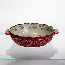 Форма для запікання Vintage Ø20 (см) кругла форма для випікання в духовці з ручками Червоний Yiwu HM04-06 - мініатюра 3