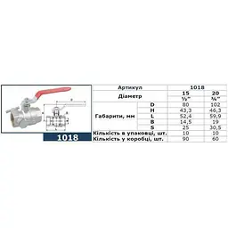 Кран кульовий повнопрохiдний зі спускником повітря Solomon 1/2″ B1018 - мініатюра 4