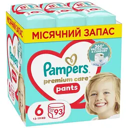 Підгузки Pampers трусики Pants Giant Розмір 6 (14-19 кг) 93 шт (8006540491010)