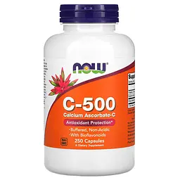 Вітамін С з Кальцієм C-500 Ascorbate - 250 вег.капсул
