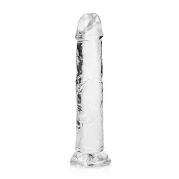 Фалоімітатор RealRock Crystal Clear Realistic Dildo 7'' 20 см прозорий - мініатюра 3