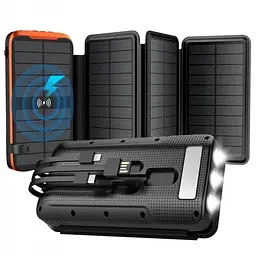 Зовнішній акумулятор на сонячних батареях PowerBank iBattery L3S4W 30000 mAh - мініатюра 2