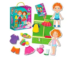 Настільна гра Магнітна одягалка Олівер і Мія, Vladi Toys