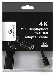 Перехідник Cablexpert MiniDisplayPort-HDMI, черний (A-mDPM-HDMIF4K-01) - мініатюра 3