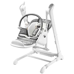 Крісло-гойдалка + стільчик для годування Caretero Indigo Grey - мініатюра 2
