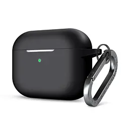 Силіконовий чохол для навушників Apple AirPods Pro, Hang Case, чорний, ультратонкий захисний кейс товщиною 2 мм, захист від подряпин, пилу та ударів, компактний, з карабіном для кріплення, ArmorStandart (ARM56055)