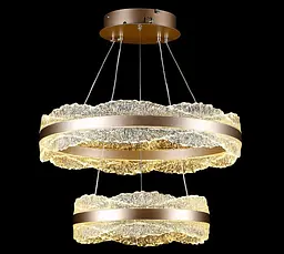 Сучасна підвісна LED-люстра Splendid Ray LT9898/2 LED (MK CF) кава з димером і пультом - мініатюра 4