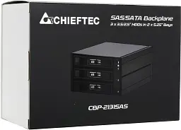 Бекплейн Chieftec 2x5.25" -> 3x3.5" HDDs Hot-Swap Aluminium (CBP-2131SAS) - мініатюра 6