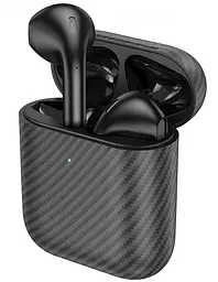 Bluetooth Стерео Гарнітура Hoco EW41 Plus, TWS, carbon version, BT5.3, 35mAh, 350mAh, 6h, Чорний - мініатюра 3