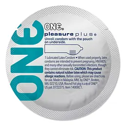 Набір презервативів ONE Pleasure Plus, 100 шт, з ребристою ділянкою на кінці, паковання-тубус - мініатюра 2