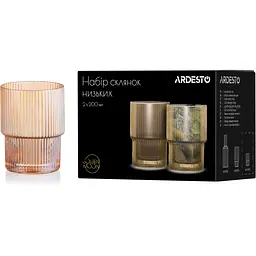 Набір склянок Ardesto 200 мл 2 шт. золотистий (AR2620GG) - мініатюра 3