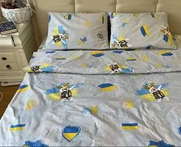 Комплект постільної білизни Ecotton полуторний 150х215 см Пес Патрон бежевий (24125) - мініатюра 4