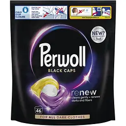 Капсулы для деликатной стирки Perwoll Renew для черных и темных вещей 46 шт.