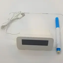 LED годинник з дошкою для записів і маркером 4 USB Синє підсвічування - мініатюра 4