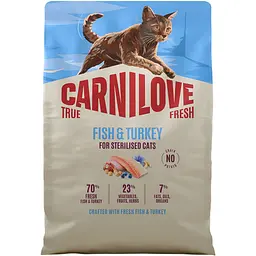 Сухий корм для стерилізованих котів Carnilove True Fresh Fish & Turkey Sterilised риба та індичка 2 кг