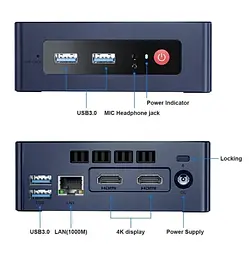 Неттоп MINI S13, Navy Blue, N150 (4x3.6 GHz, 6 Вт), 16Gb DDR4 3200 MHz SO-DIMM Beelink teh0020026 - мініатюра 2