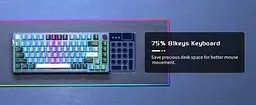 Клавіатура MageGee SKY 81 RGB Blue Whale Switch (6971969727922) Prussian Blue (G-000003953) - мініатюра 9
