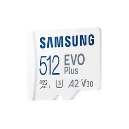 Карта пам'яті Samsung 512 GB microSDXC Class 10 UHS-I U3 V30 A2 EVO Plus+SD Adapte (MB-MC512SA/EU) - мініатюра 2