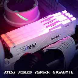 Модуль пам'яті для комп'ютера DDR5 32GB 6000 MHz Beast AM5 RGB White Kingston Fury (ex.HyperX) (KF560C36BWEA-32) - мініатюра 5