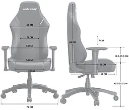 Ігрове крісло Anda Seat Luna Size L Black Fabric (AD18-44-B-F) - мініатюра 9