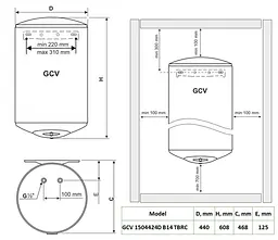 Водонагрівач Tesy ANTICALC GCV 1504424D B14 TBRC (7229712) - мініатюра 5