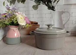 Каструля чавунна O.M.S. Collection 3165-20 2,3л Grey - мініатюра 8