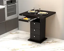 Кухонний стіл Gamma Style РОЗМАРИН Дуб Венге (700x700x750) - мініатюра 3