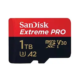 Карта пам'яті microSDXC (UHS-1 U3) SanDisk Extreme Pro A2 1TB class 10 V30 (R200MB/s,W140MB/s) (adapter) (SDSQXCD-1T00-GN6MA)