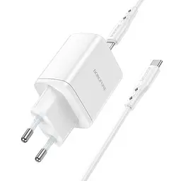 Адаптер мережевий BOROFONE Type-C to Type-C cable Reacher dual port set BN9 35вт білий - мініатюра 5