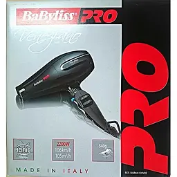 Фен BaByliss PRO VENEZIANO IONIC BAB6610INRE - мініатюра 2