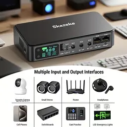 Skazeke D2P — Міні ДБЖ (UPS) 18000mAh (5-24V) для роутерів, камер, модемів та ін. обладнання. - мініатюра 3